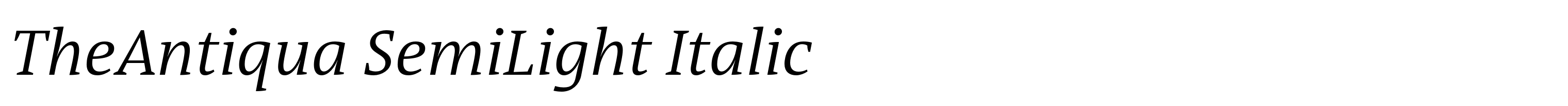 TheAntiqua SemiLight Italic